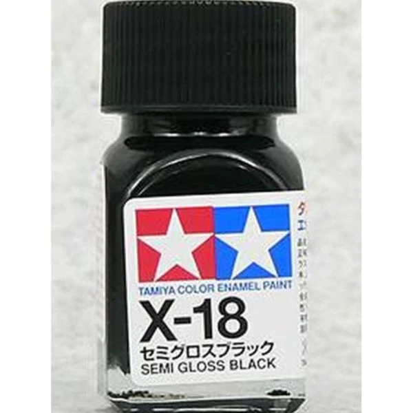 TAMIYA 田宮 油性 X-18 半消光 黑 Semi Gloss Black 10ml