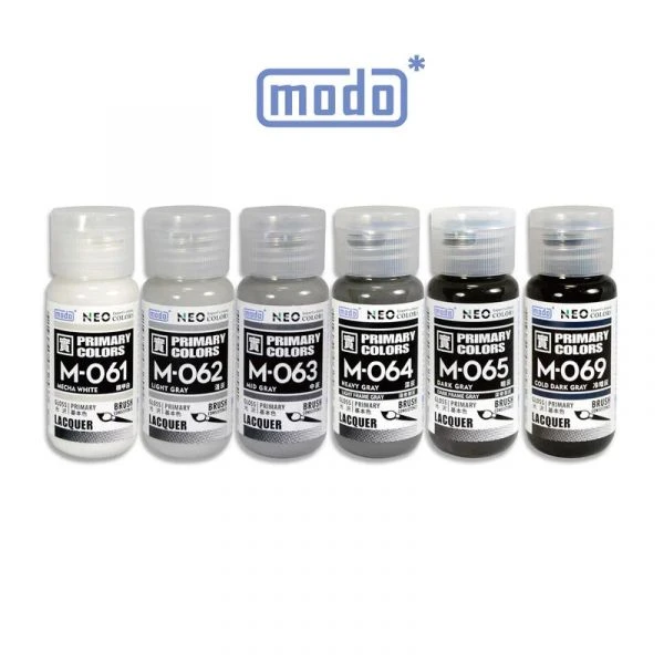 modo摩多製造所 NEO 灰階套組 30ML 6色 模型漆