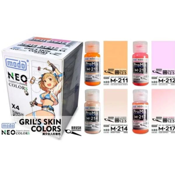modo摩多製造所 NEO 膚色套組 30ML 4色 模型漆