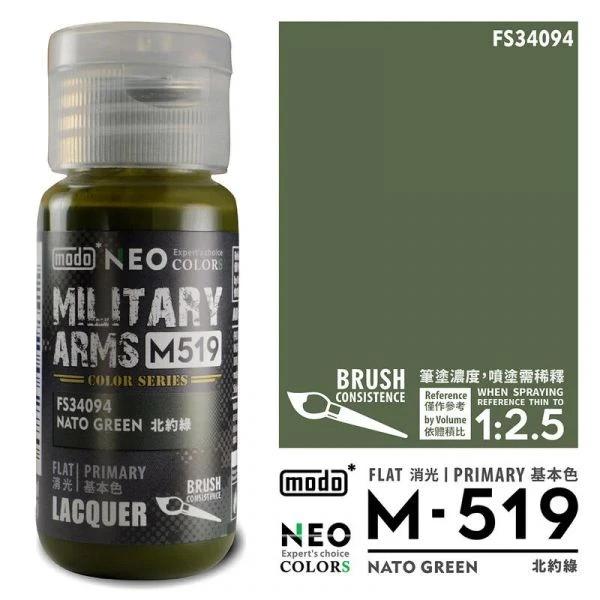 modo摩多製造所 NEO M-519 M519 北約綠 30ML 模型漆
