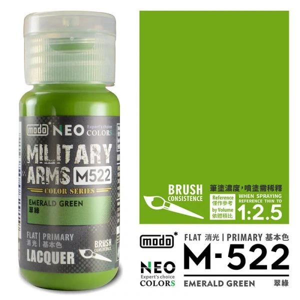 modo摩多製造所 NEO M-522 M522 翠綠 30ML 模型漆