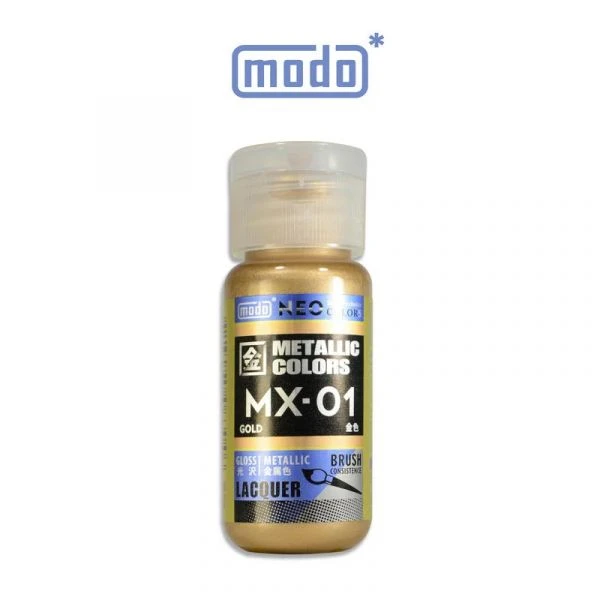 modo摩多製造所 NEO瓶 全新二代金屬色 MX-01 MX01 金色 30ML 模型漆
