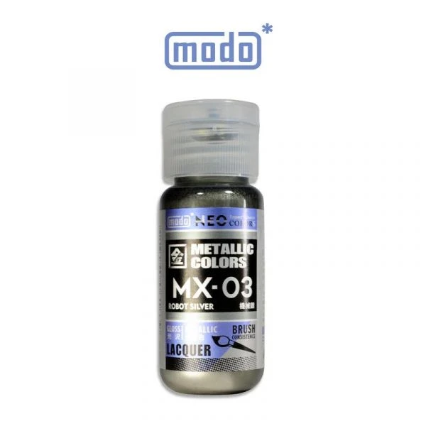 modo摩多製造所 NEO瓶 全新二代金屬色 MX-03 MX03 機械銀 30ML 模型漆