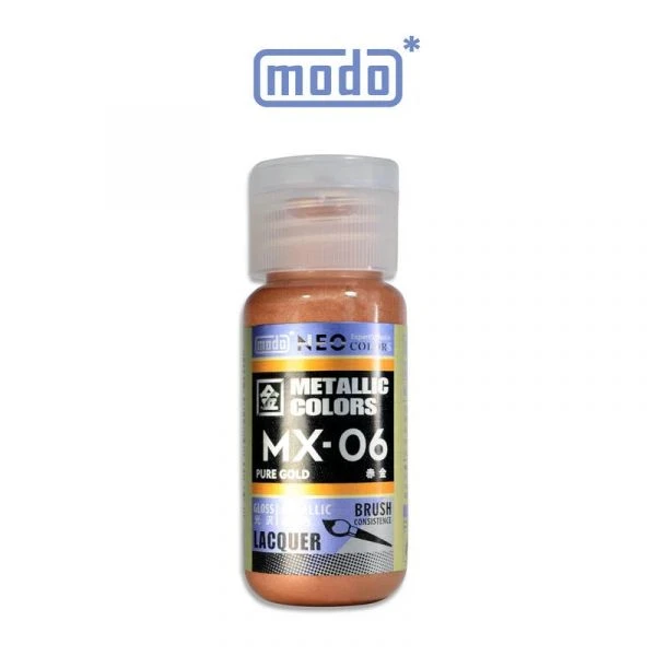 modo摩多製造所 NEO瓶 全新二代金屬色 MX-06 MX06 赤金 30ML 模型漆