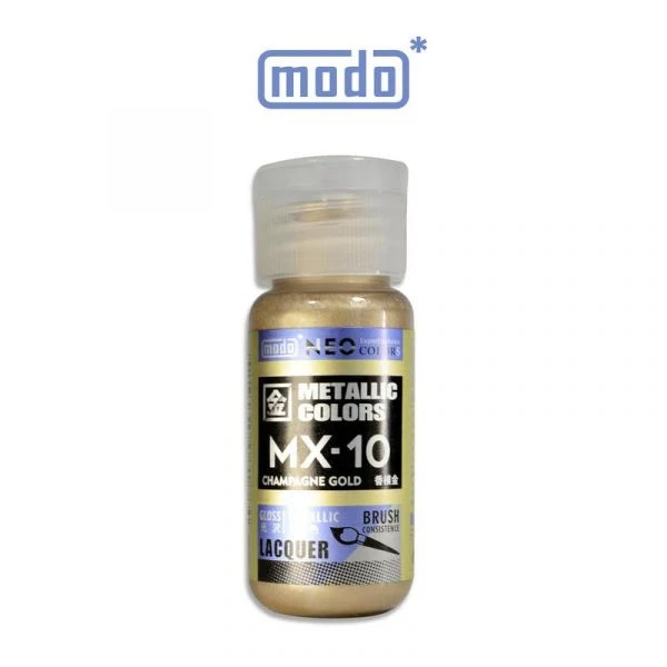 modo摩多製造所 NEO瓶 全新二代金屬色 MX-10 MX10 香檳金 30ML 模型漆