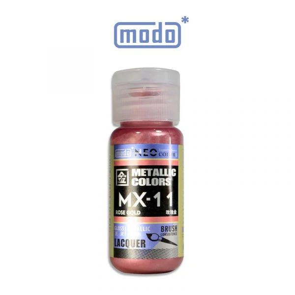 modo摩多製造所 NEO瓶 全新二代金屬色 MX-11 MX11 玫瑰金 30ML 模型漆