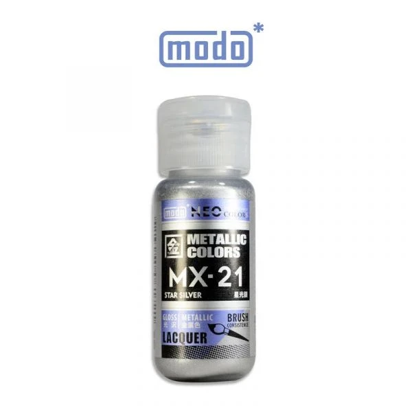 modo摩多製造所 NEO瓶 全新二代金屬色 MX-21 MX21 星光銀 30ML 模型漆