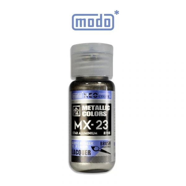 modo摩多製造所 NEO瓶 全新二代金屬色 MX-23 MX23 星光鋁 30ML 模型漆