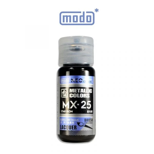 modo摩多製造所 NEO瓶 全新二代金屬色 MX-25 MX25 星光鐵 30ML 模型漆