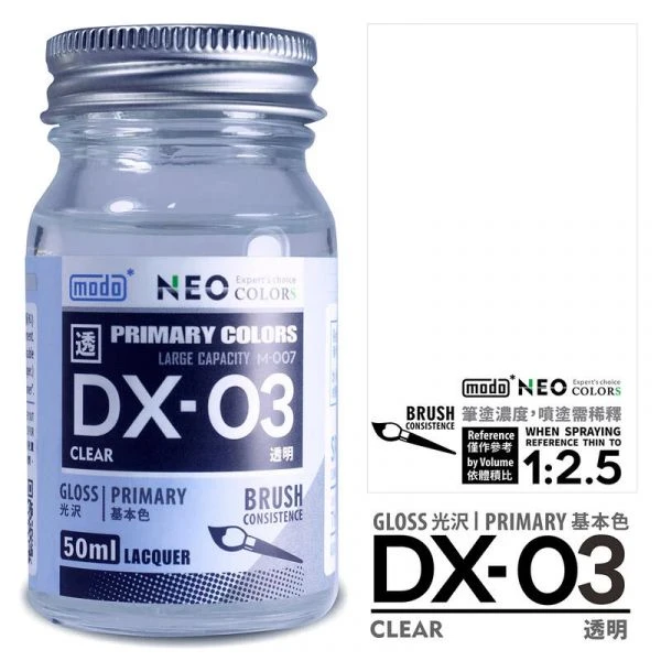 modo摩多製造所 NEO DX-03 DX03 透明 家庭號 50ML 模型漆