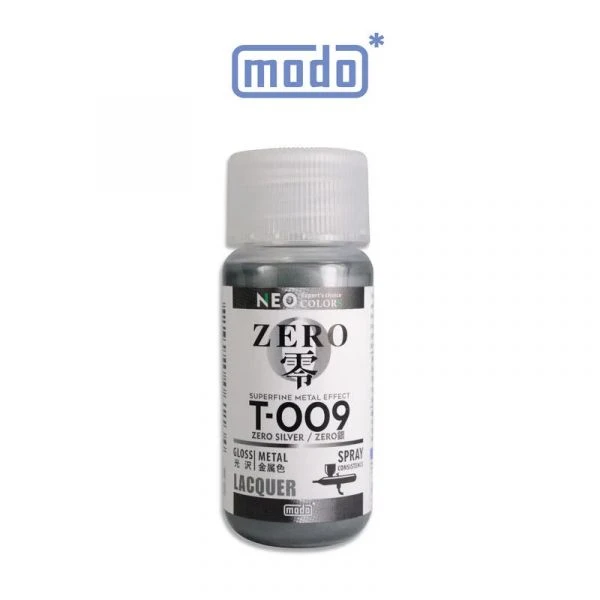 modo摩多製造所 NEO T-009 T009 ZERO零 極細金屬色-銀色 30ML 模型漆