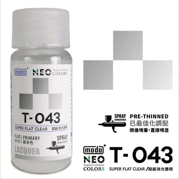modo摩多製造所 NEO T-043 T043 超級消光 30ML 模型漆