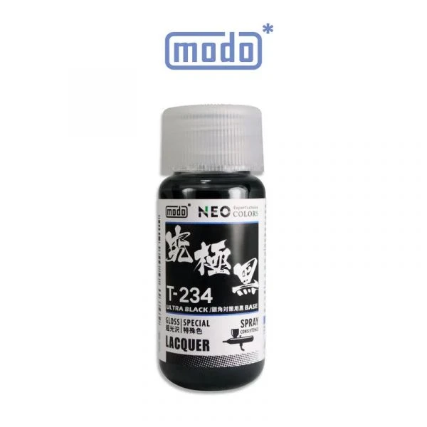 modo摩多製造所 NEO T-234 T234 究極黑-銀角對策用BASE(單售) 30ML 模型漆