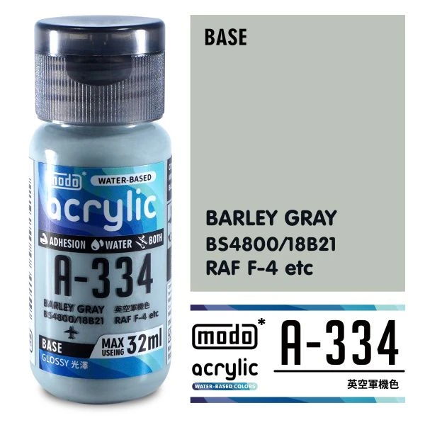 modo摩多製造所 水漆 A-334 英空軍色BARLEY GRAY (32ml)