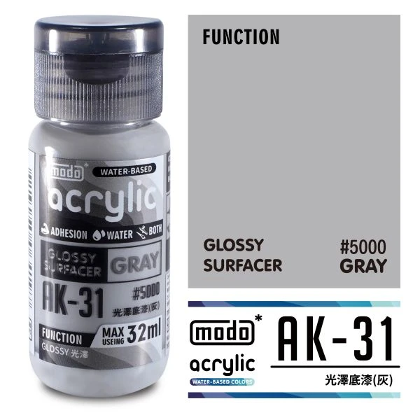 modo摩多製造所 水漆 AK-31 光澤底漆-灰 32ml