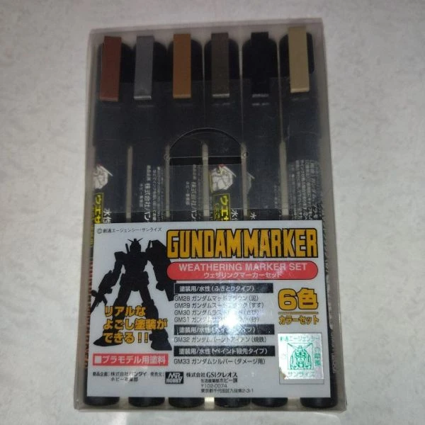 GUNZE 鋼彈麥克筆套裝組 GMS-107 GMS107 舊化基本套裝組 6色
