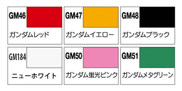 GUNZE 鋼彈麥克筆套裝組 GMS-110 GMS110 鋼彈細部塗裝組 6色