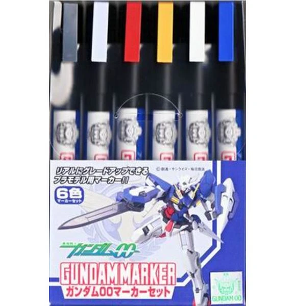 GUNZE 鋼彈麥克筆套裝組 GMS-117 GMS117 鋼彈00系列專用 6色