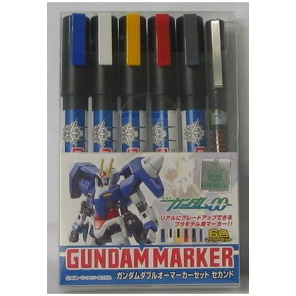 GUNZE 鋼彈麥克筆套裝組 GMS-119 GMS119 鋼彈00系列專用 5色+描線筆