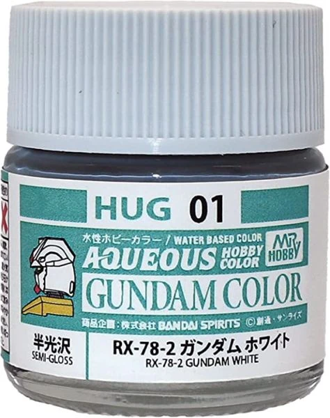 GUNZE 環保水性漆 HUG-01 HUG01 RX-78-2鋼彈專用 半光澤 白色 10ml