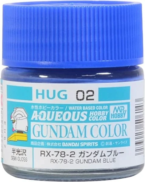 GUNZE 環保水性漆 HUG-02 HUG02 RX-78-2鋼彈專用 半光澤 藍色 10ml