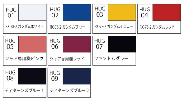 GUNZE 環保水性漆 HUG-02 HUG02 RX-78-2鋼彈專用 半光澤 藍色 10ml