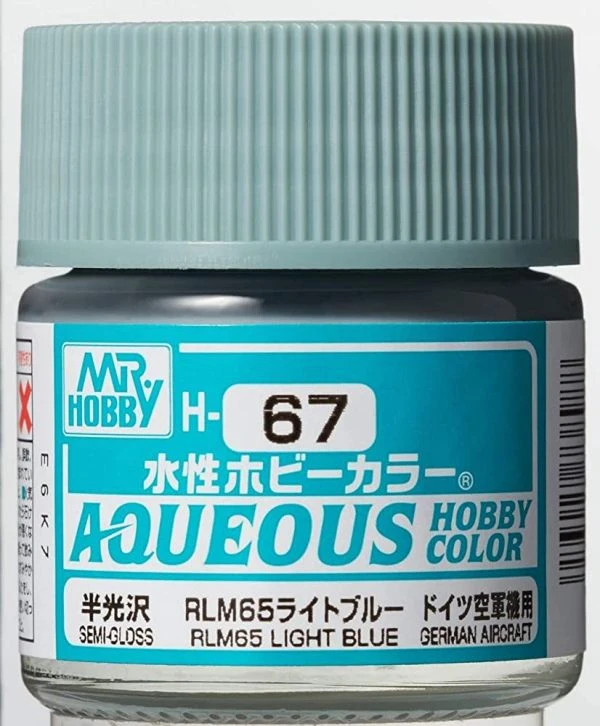 GUNZE 環保水性漆 GH-067 H67 RLM65 半光澤 淡藍色 10ml