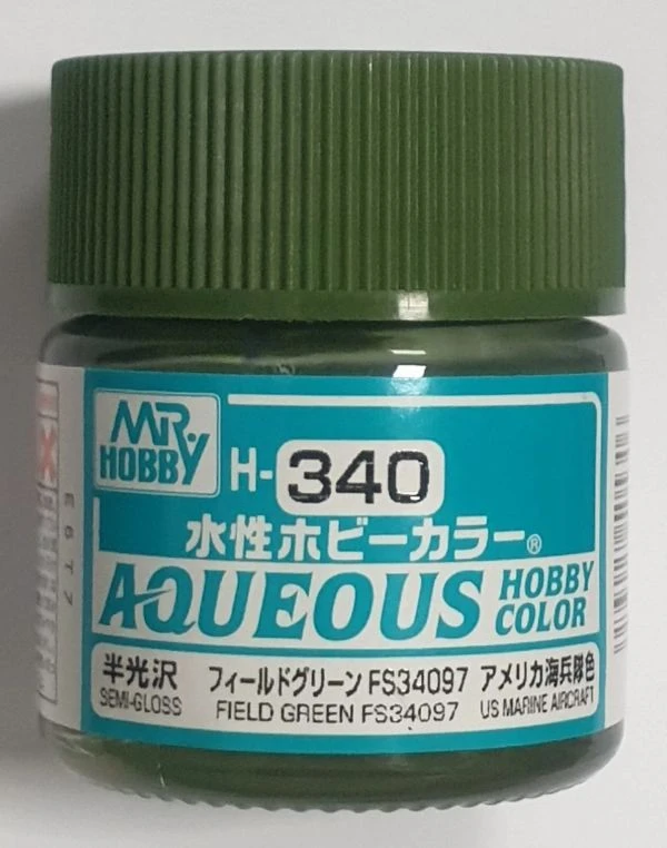GUNZE 環保水性漆 GH-340 H340 FS34097 半光澤 田園綠色 10ml