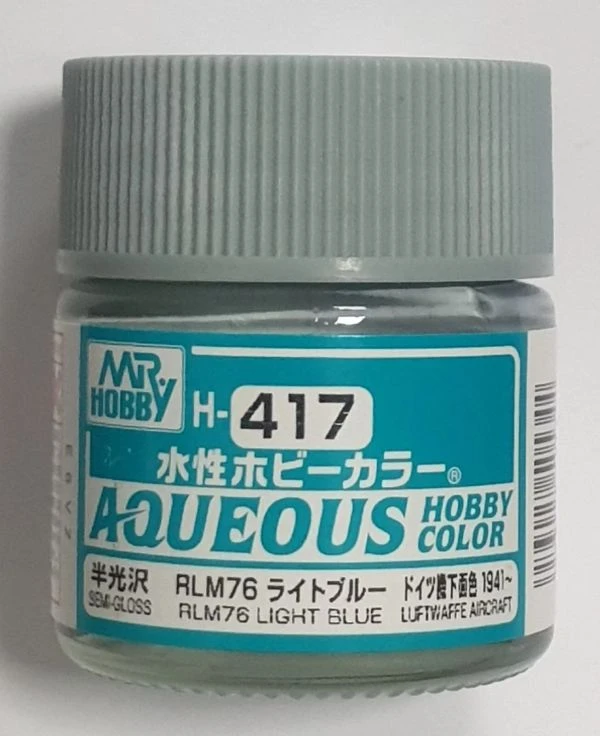 GUNZE 環保水性漆 GH-417 H417 RLM76 半光澤 亮藍色 10ml