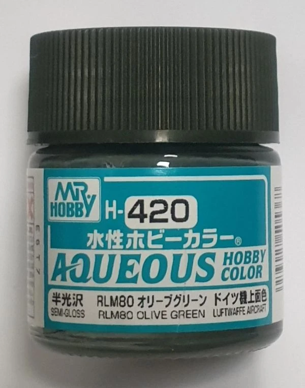 GUNZE 環保水性漆 GH-420 H420 RLM80 半光澤 橄欖綠色 10ml