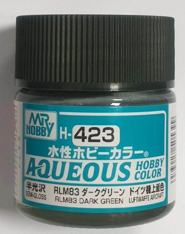 GUNZE 環保水性漆 GH-423 H423 RLM83 半光澤 暗綠色 10ml