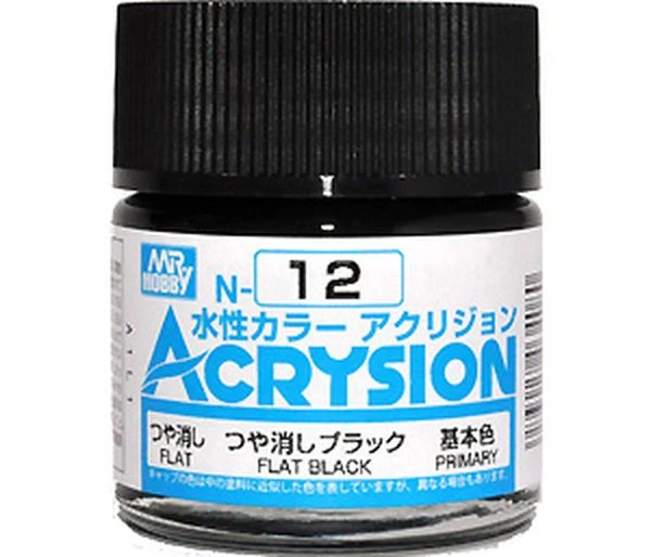 GUNZE 環保水性漆 N-12 N12 消光 消光黑色 10ml