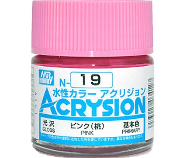 GUNZE 環保水性漆 N-19 N19 亮光 粉紅色 10ml