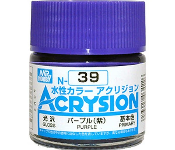 GUNZE 環保水性漆 N-39 N39 亮光 紫色 10ml