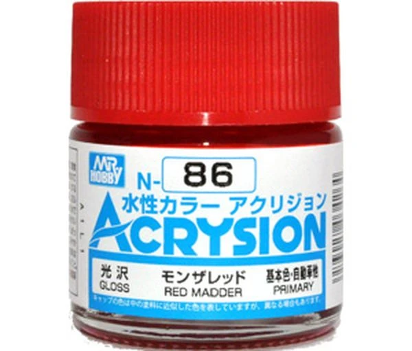 GUNZE 環保水性漆 N-86 N86 亮光 跑車紅色 10ml