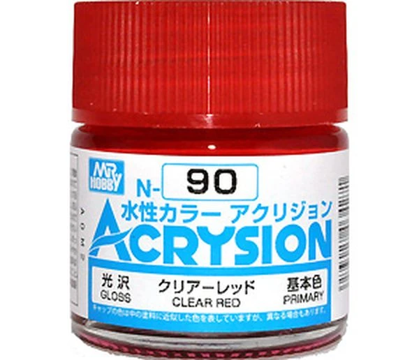 GUNZE 環保水性漆 N-90 N90 亮光 透明紅色 10ml