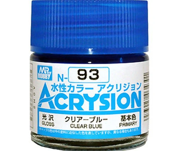 GUNZE 環保水性漆 N-93 N93 亮光 透明藍色 10ml