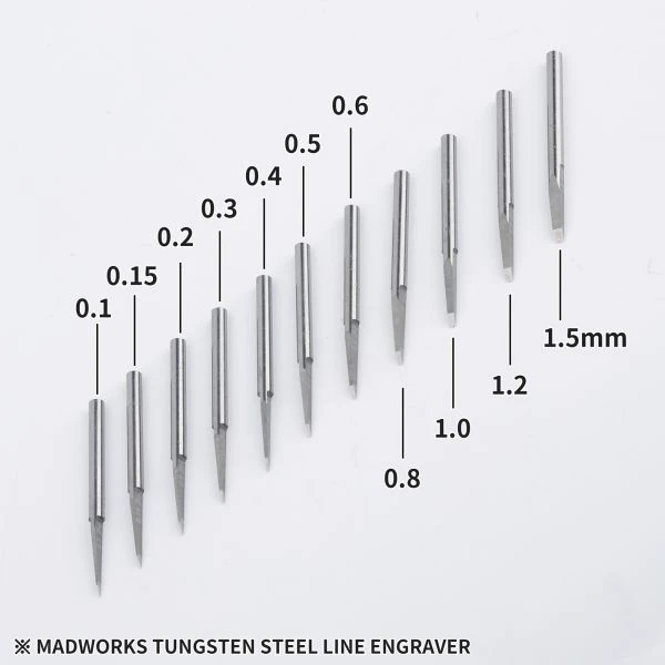 MADWORKS TS040 0.4mm鎢鋼刀 - 1PCS (刀具外徑3.0mm)