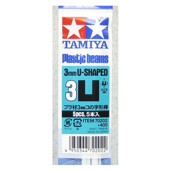 TAMIYA 田宮 改造棒 ㄩ形 3mm/長40cm（5入）#70202