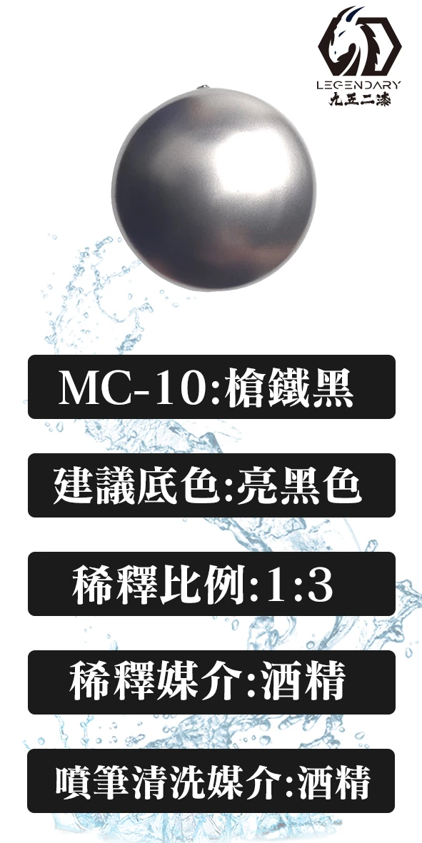 九五二漆 MC-10 槍鐵黑 20ML