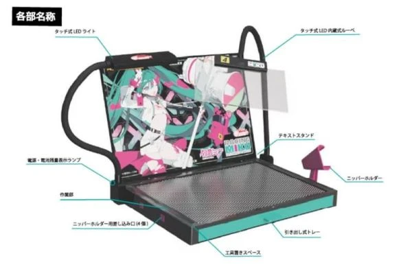 向上委員會 PMKJ-RM06 賽車初音 2025Ver. 模型專用工作檯2.0 PRO 工作台+LED+放大鏡