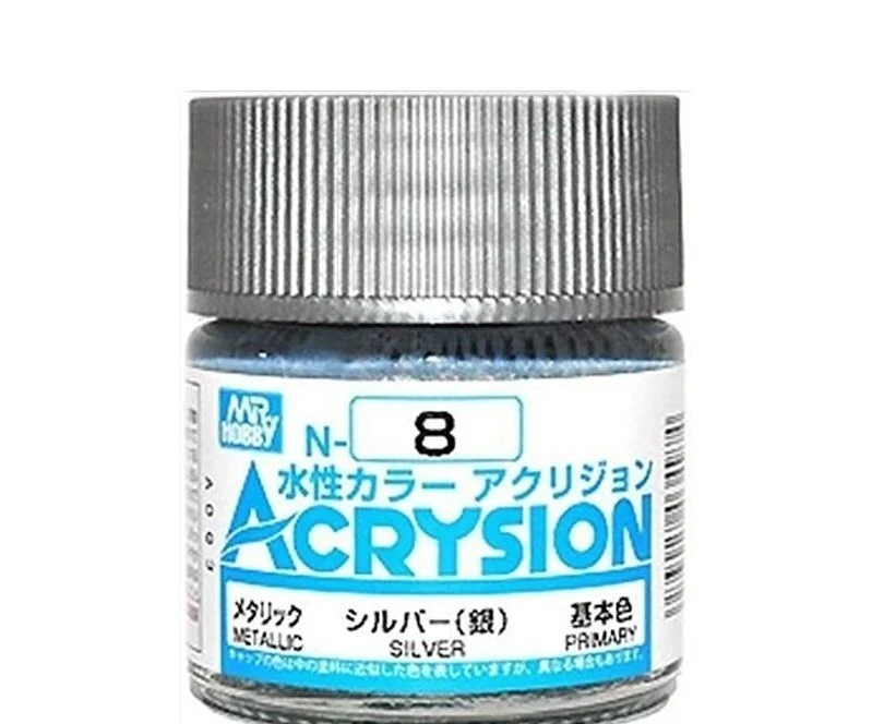 GUNZE 環保水性漆 N-8 N8 亮光 銀色 10ml