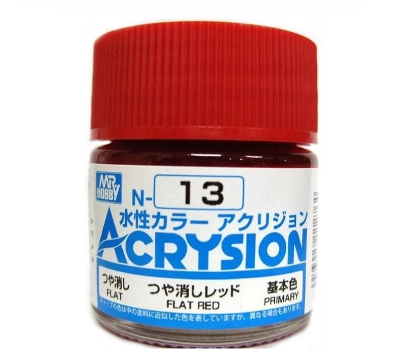 GUNZE 環保水性漆 N-13 N13 消光 紅色 10ml