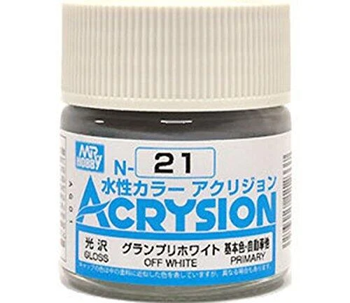 GUNZE 環保水性漆 N-21 N21 亮光 灰白色 10ml