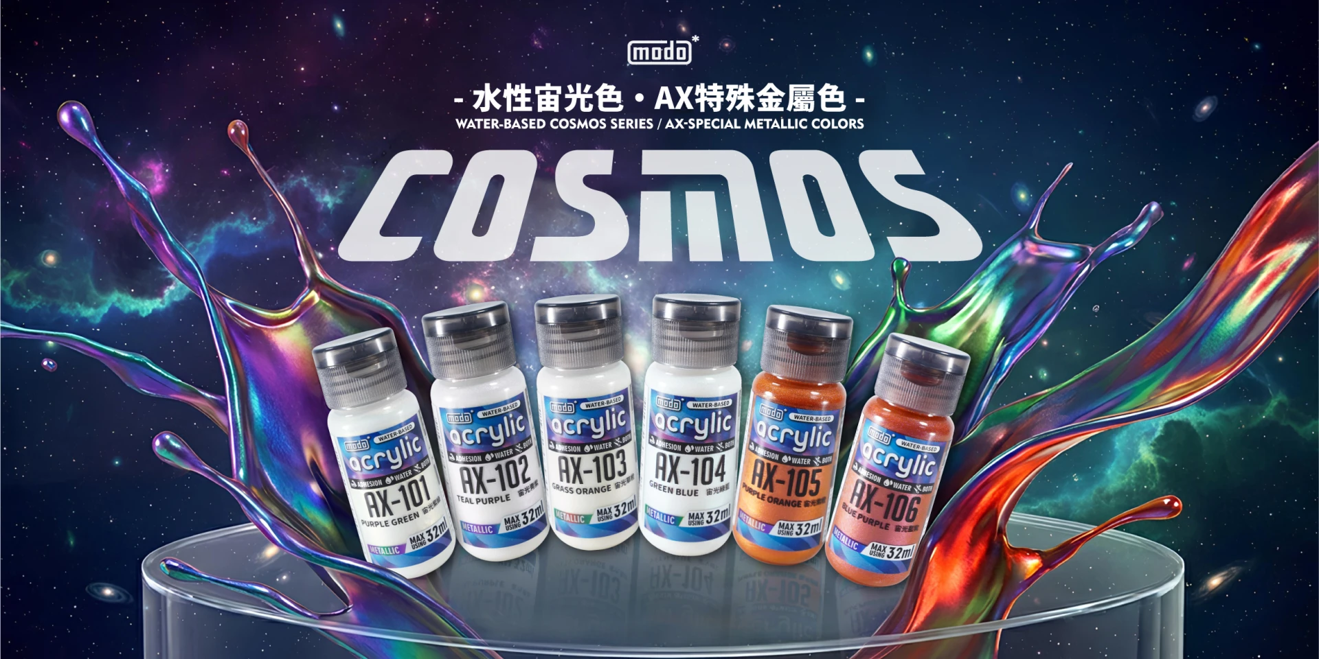 [即將到貨]2月預購 modo摩多製造所 NEO 新水漆 COSMOS 宙光系列 AX-103 宙光草橙 32ML