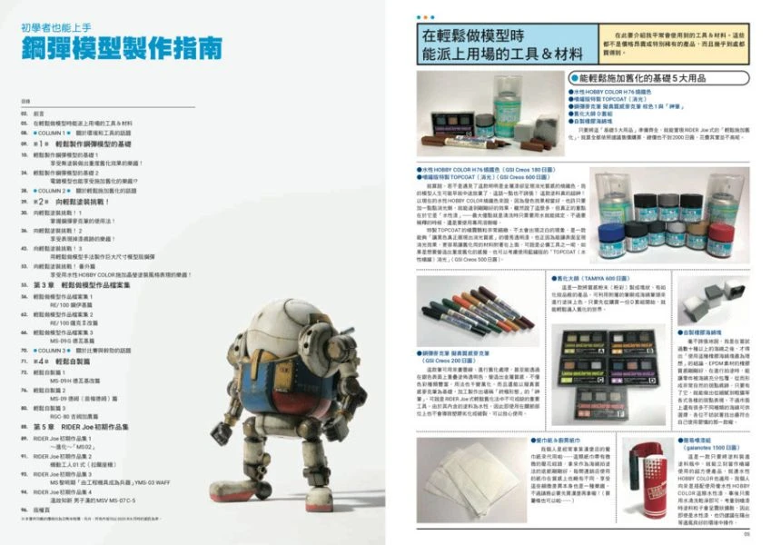 初學者也能上手 鋼彈模型製作指南 中文書 (日本人氣模型師 RIDER Joe 著作)
