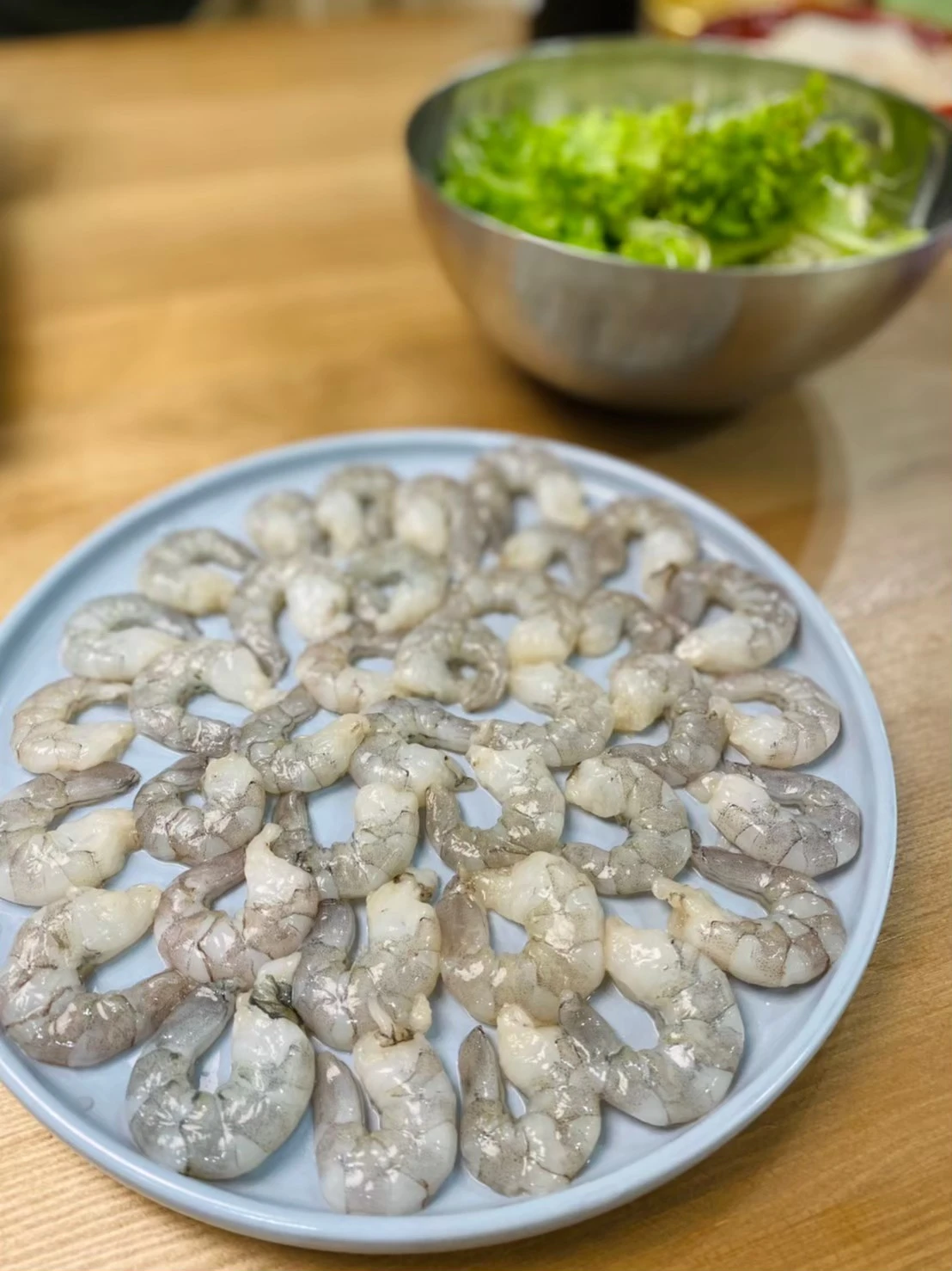 手剝白蝦仁