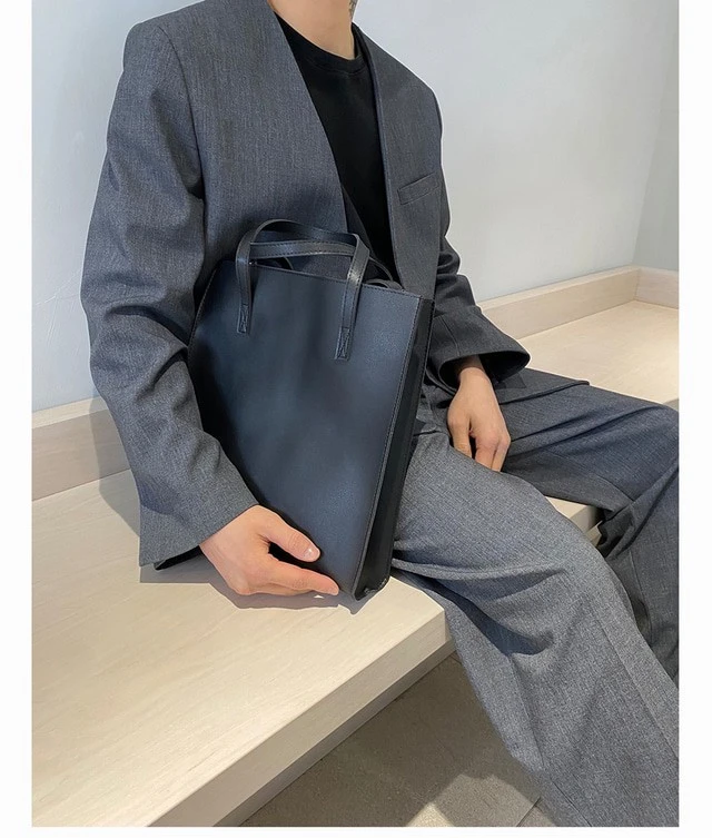 韓國方形皮革手提單肩包