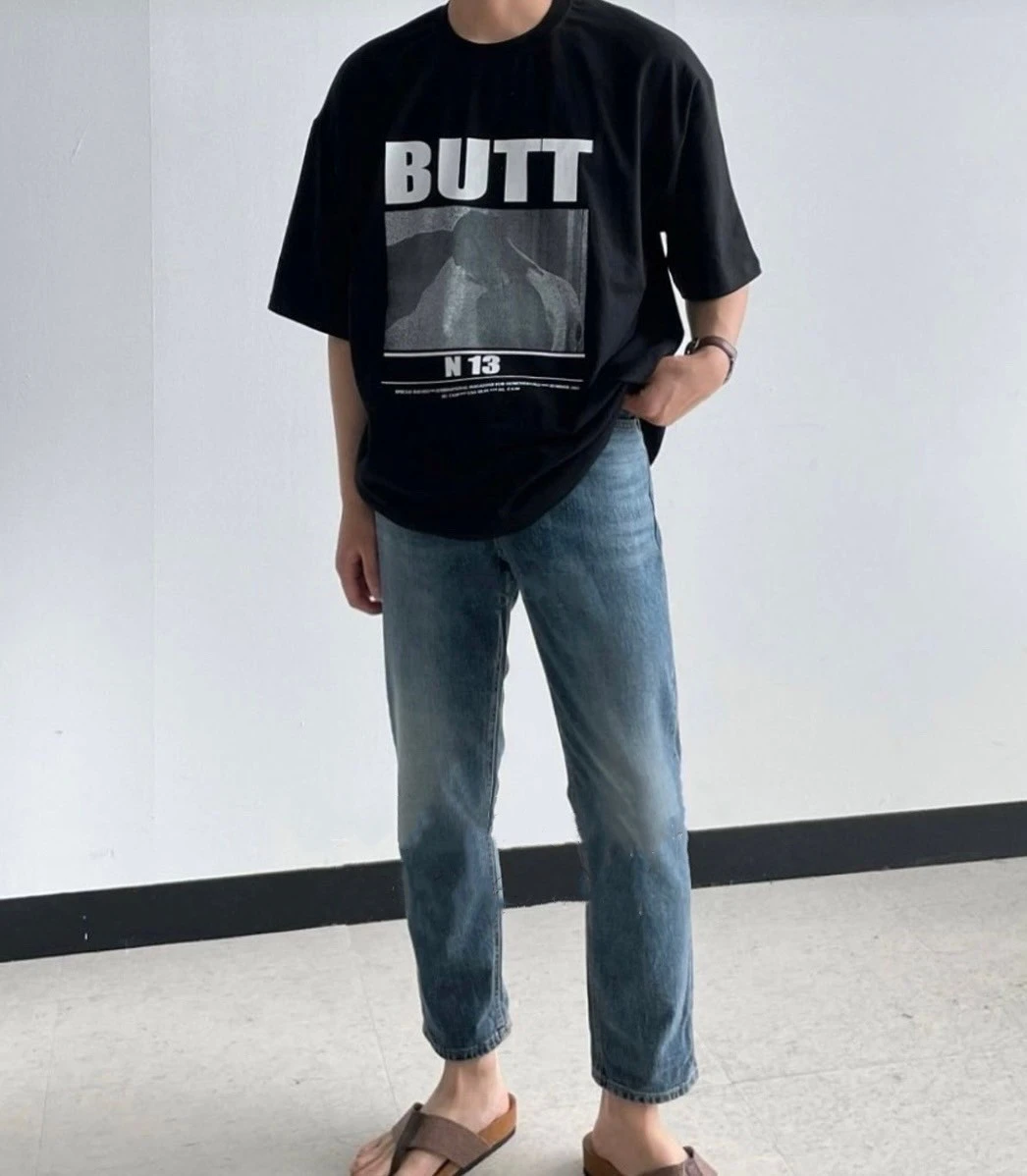 韓國BUTT相片圖TEE - 2色