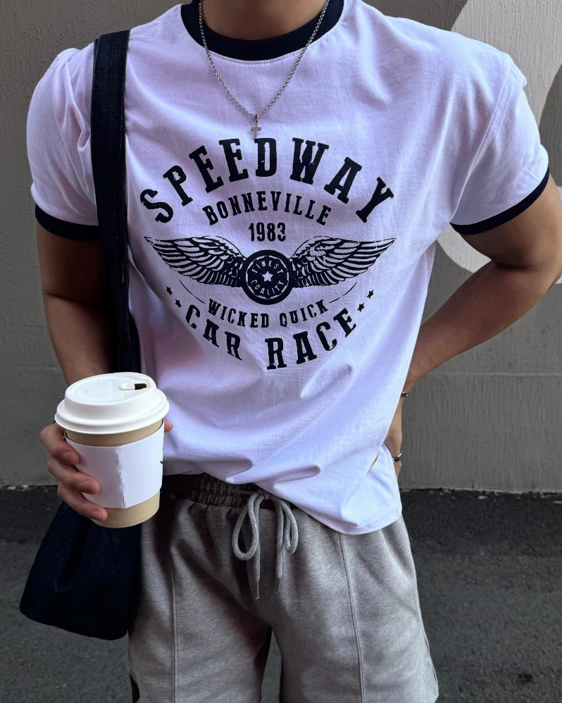 韓國SPEEDWAY印刷短袖Tee｜3色